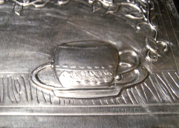 repujado aluminio tutorial porta filtrante