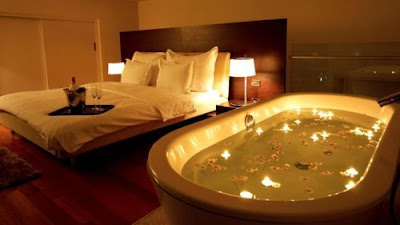 bath bed bedroom candle interior Favim