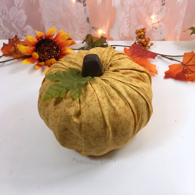 Yellow DIY Fabric Pumpkin