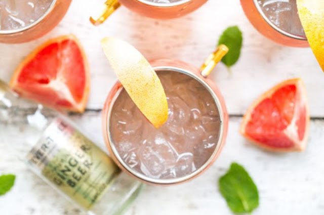 Skinny Grapefruit Moscow Mule #drinks #alcohol