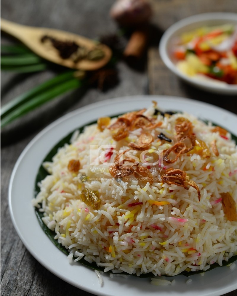 RESEPI NASI MINYAK TERENGGANU BERSAMA GULAI DAGING TANPA SANTAN