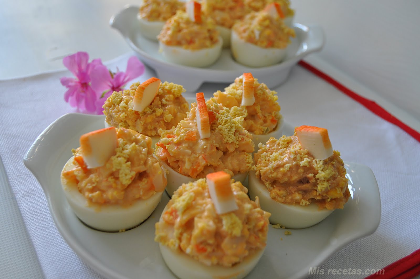 MIS RECETAS. COM Huevos rellenos con surimi