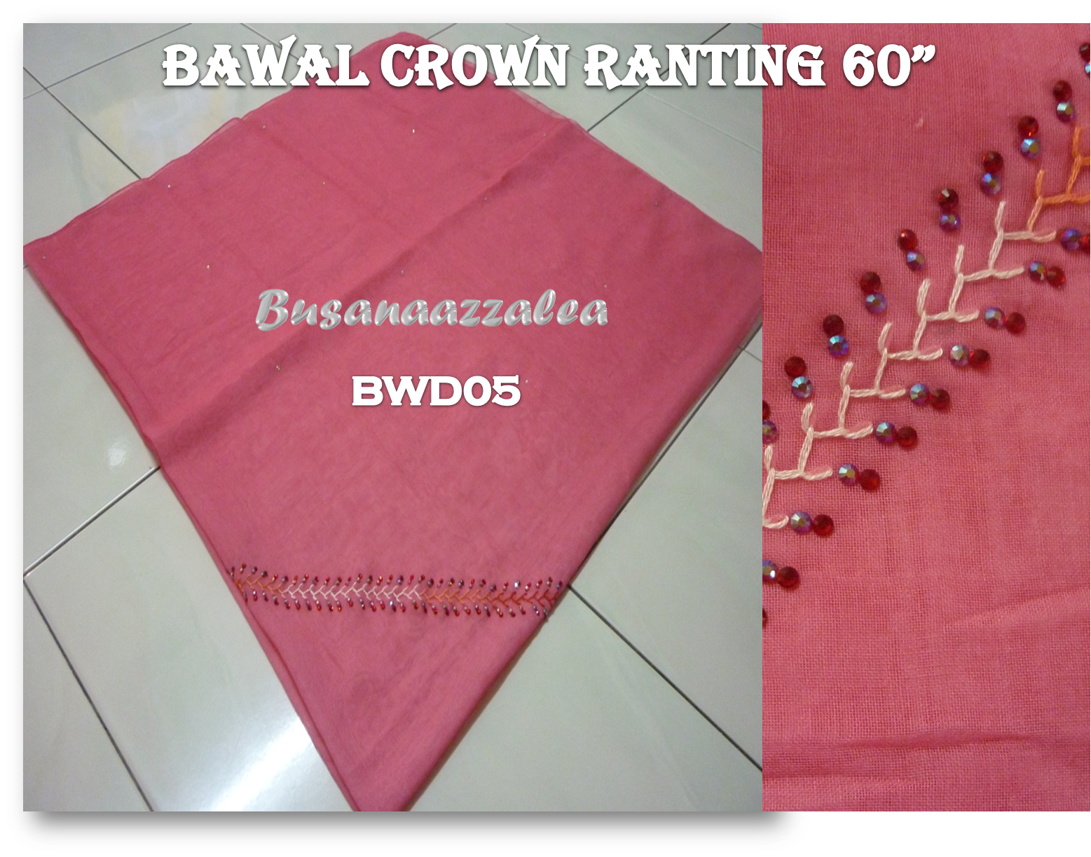 Busana Azzalea: :: Tudung Bawal Ranting bidang 60