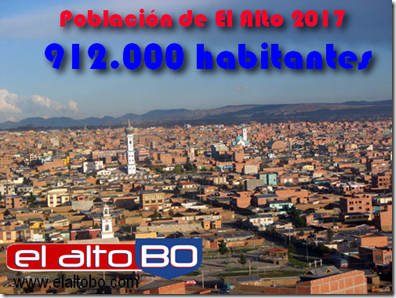 2017: El Alto tiene una población de 912.000 habitantes - El Alto Bolivia Población de El Alto 2017