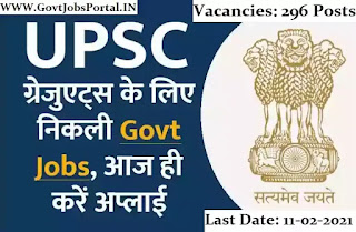 UPSC Recruitment 2021