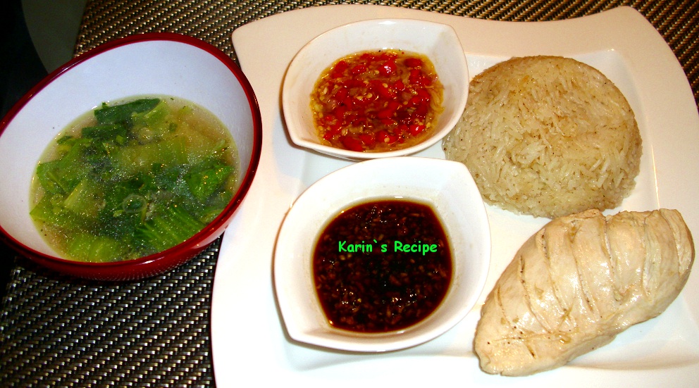 Karin s Recipe Nasi Ayam  Hainan  Hainanese Chicken Rice 