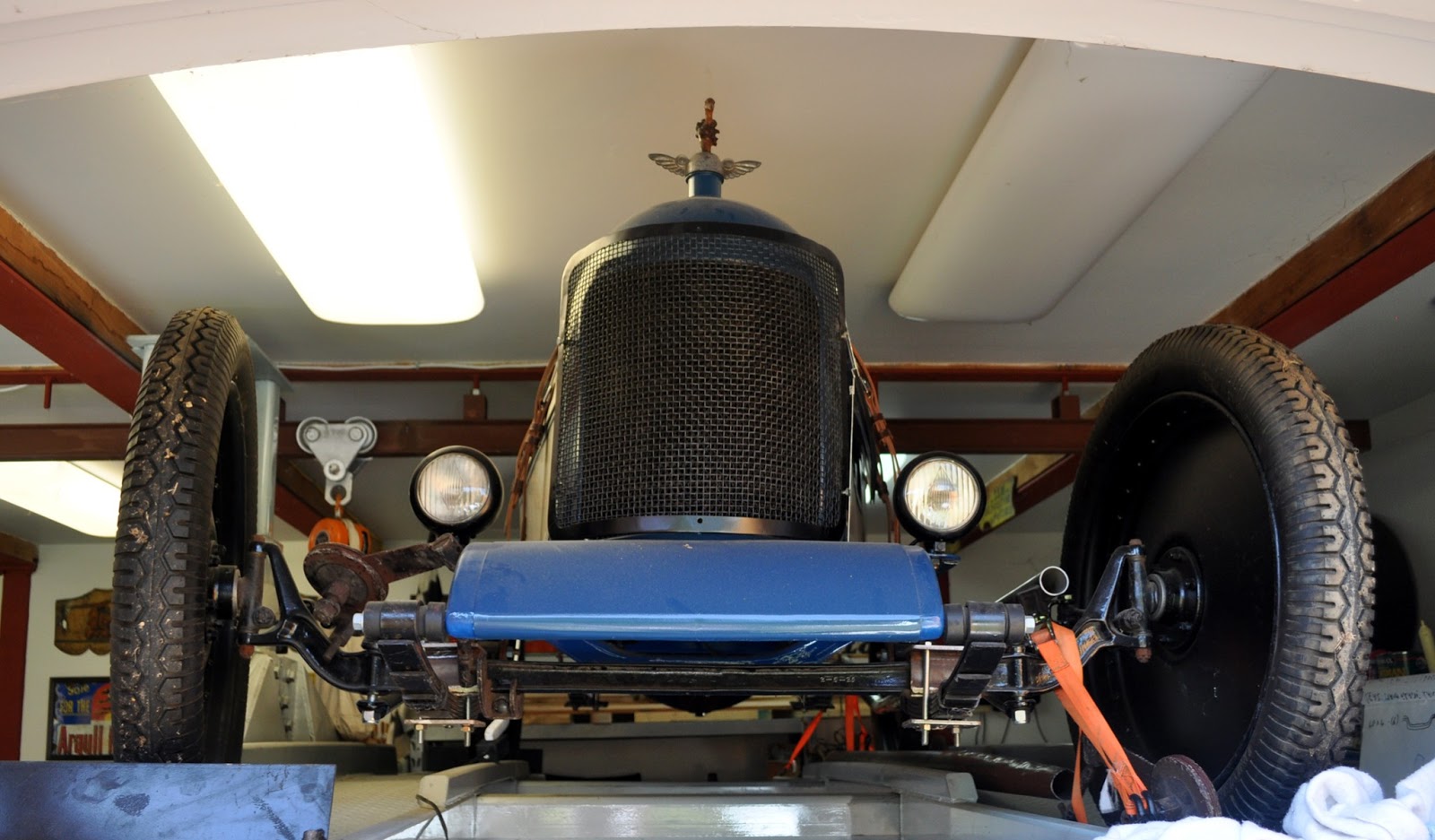 Just A Car Guy Model T race car in the early stages of getting built