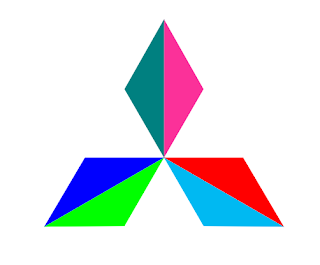Menggambar logo mitsubishi menggunakan LaTeX