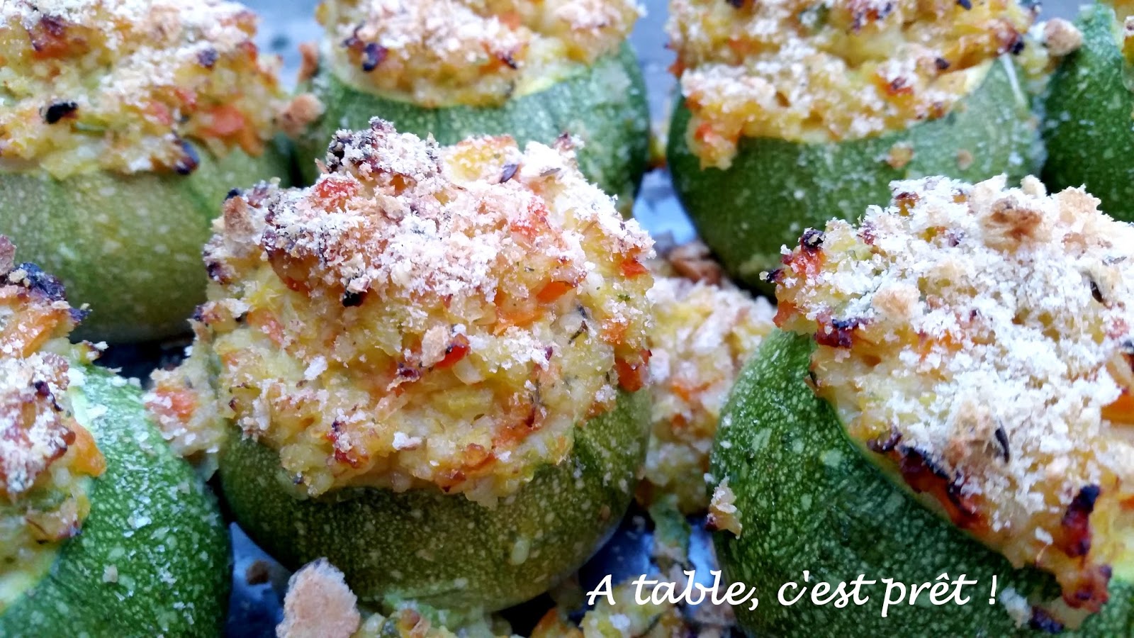 A Table C Est Pret Courgettes Farcies Au Boulgour Et Aux