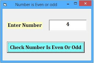 How to check whether a given number is even or odd in visual basic 6