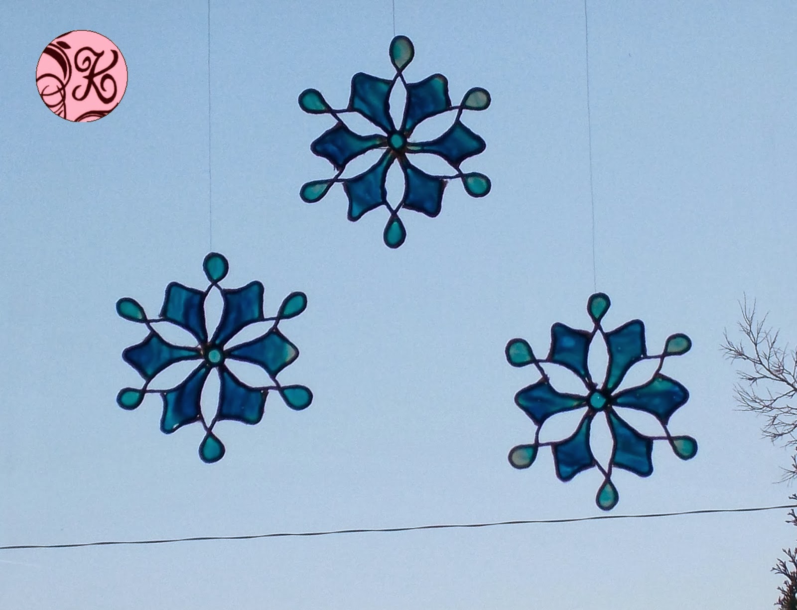 The Life of Miss Kneesh DIY Stained "Glass" Snowflakes