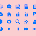Blue Web UI Icons: 20 Vector Free Icons Set