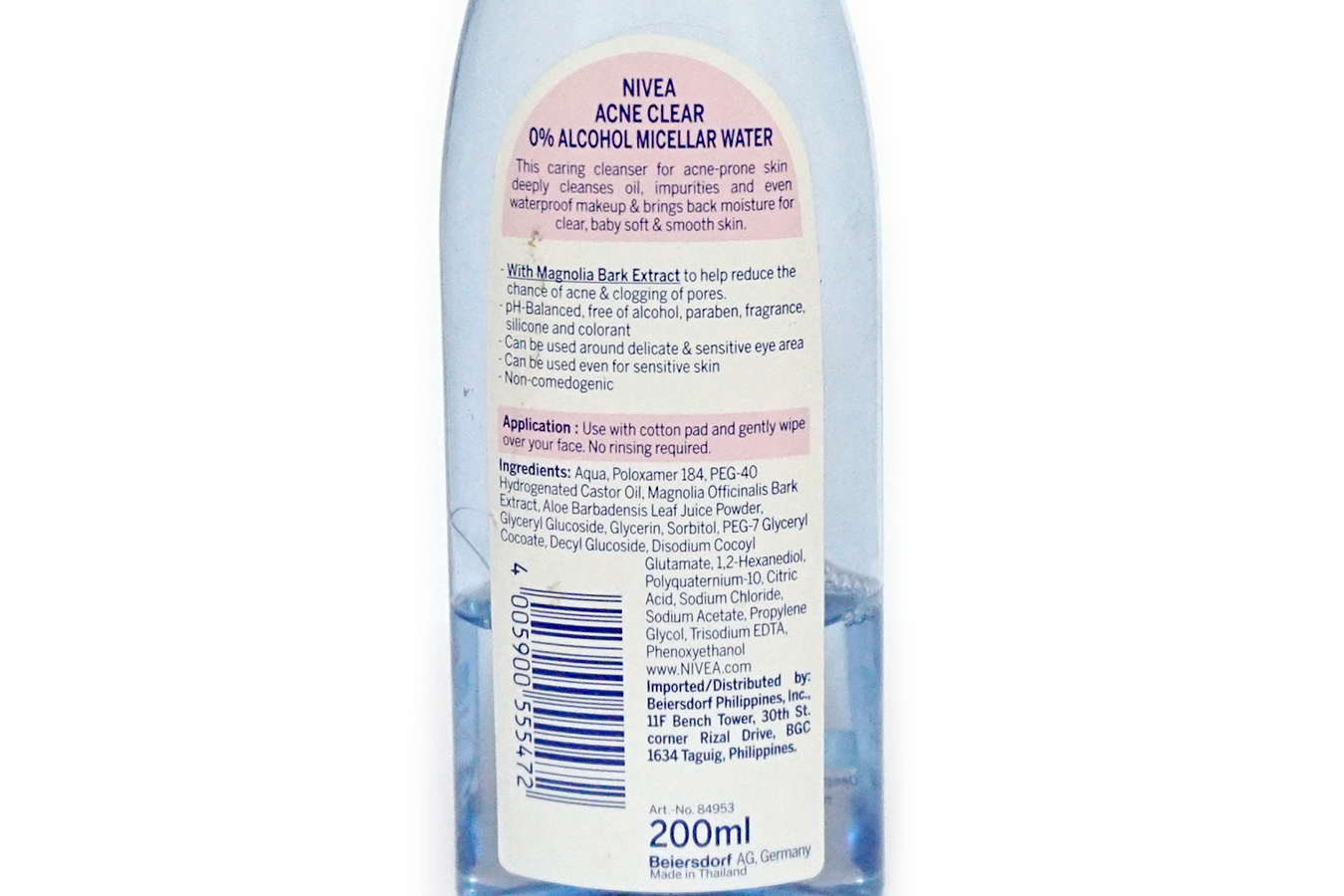 Nivea Acne Clear Micellar Water 0 Alcohol 3in1 Caring Cleanser