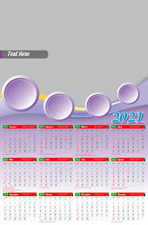 Desain Kalender Dinding 2021 CDR