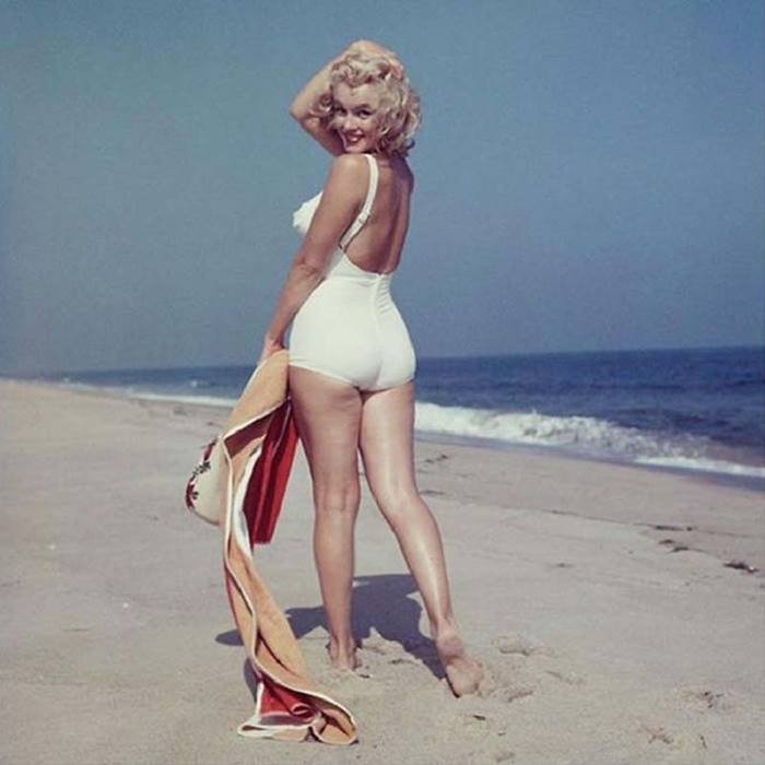 Marilyn Monroe Beach Photoshoot by Sam Shaw