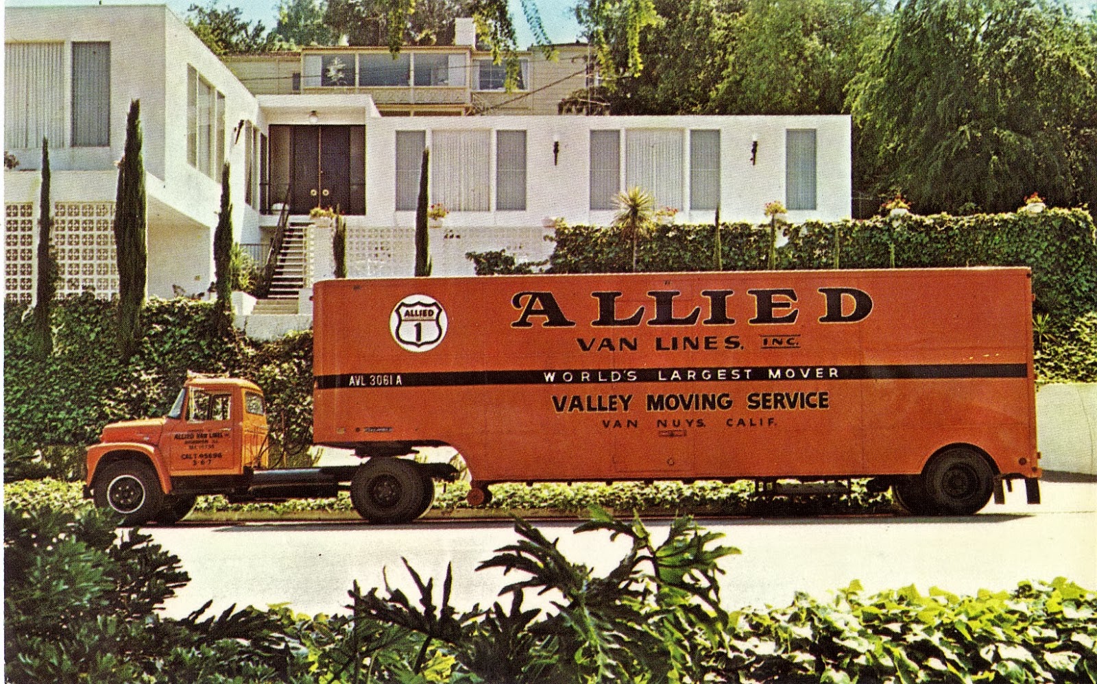 Allied Van Lines, Inc of Van Nuys Postcard San Fernando Valley Blog