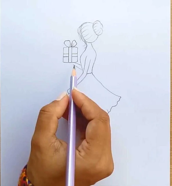 رسم فتاة بالرصاص رسم فتاة جميلة بالرصاص
