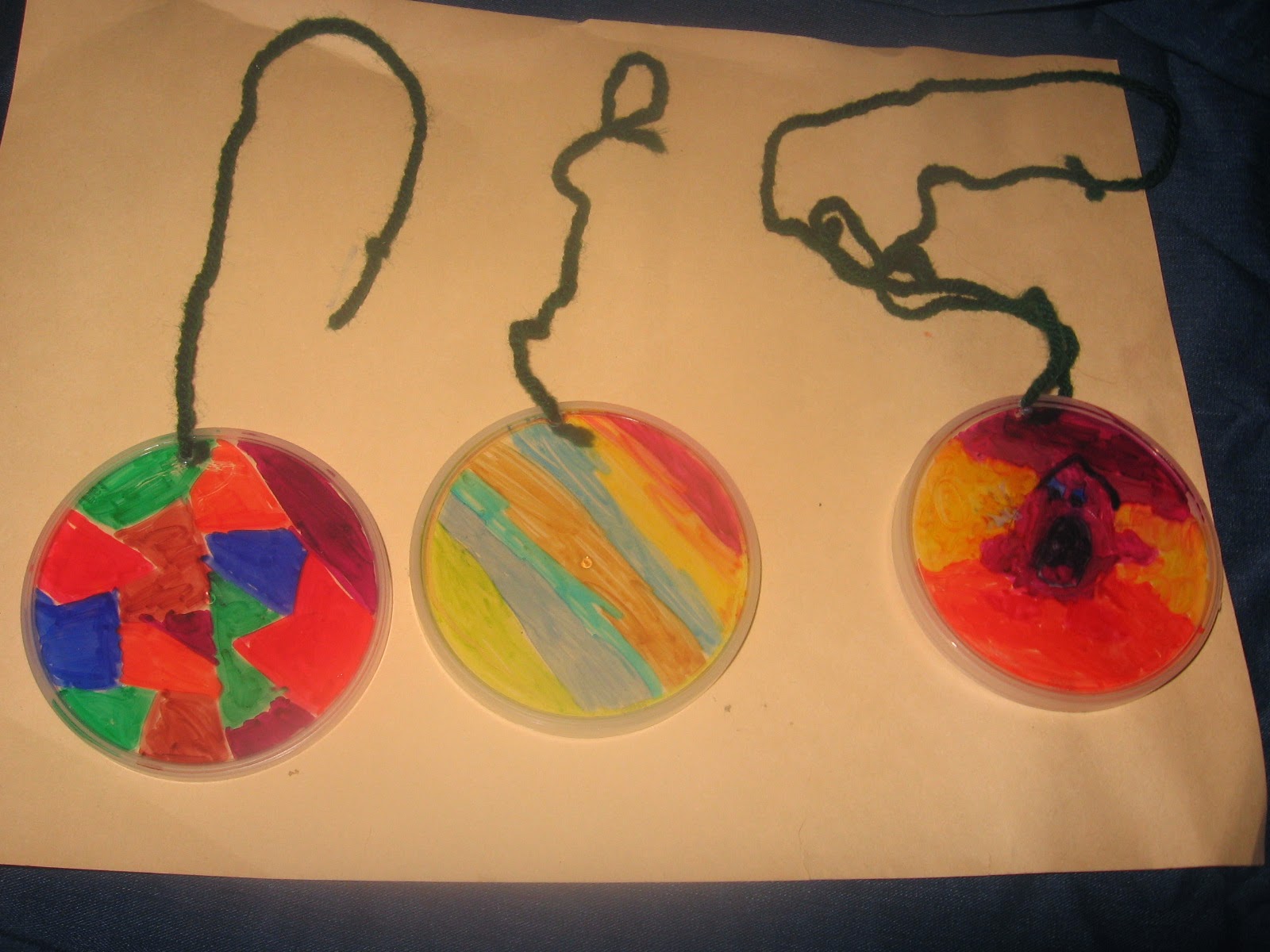 frugal and easy sun catchers, homeschool craft, ASD, autism