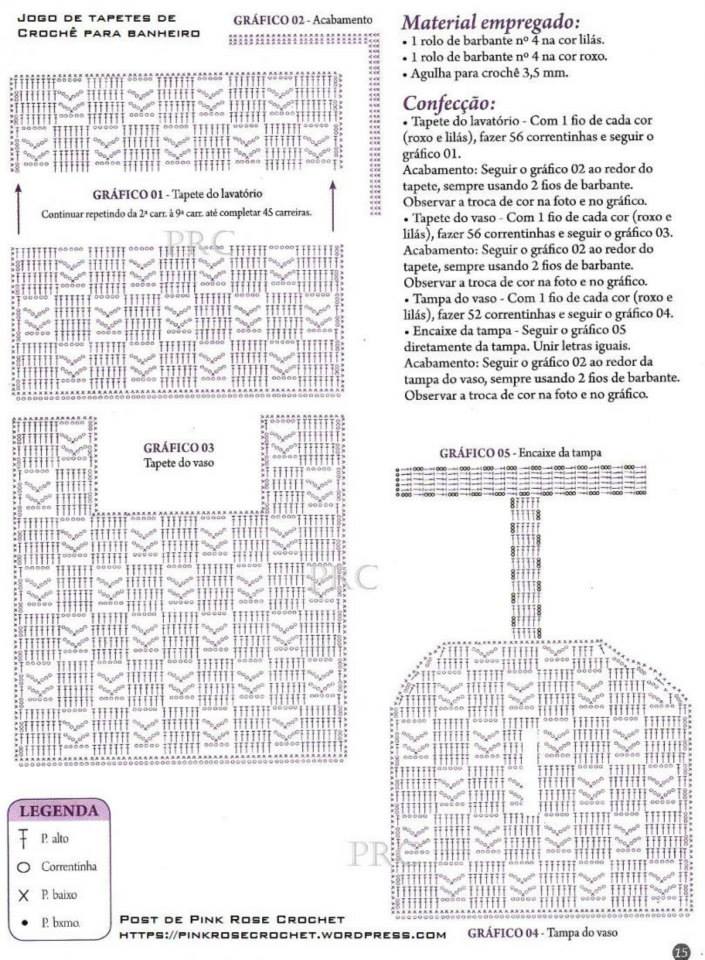 MI QUERIDO CROCHET: juegos de baño