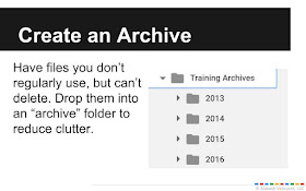 Create an archive folder in drive. 