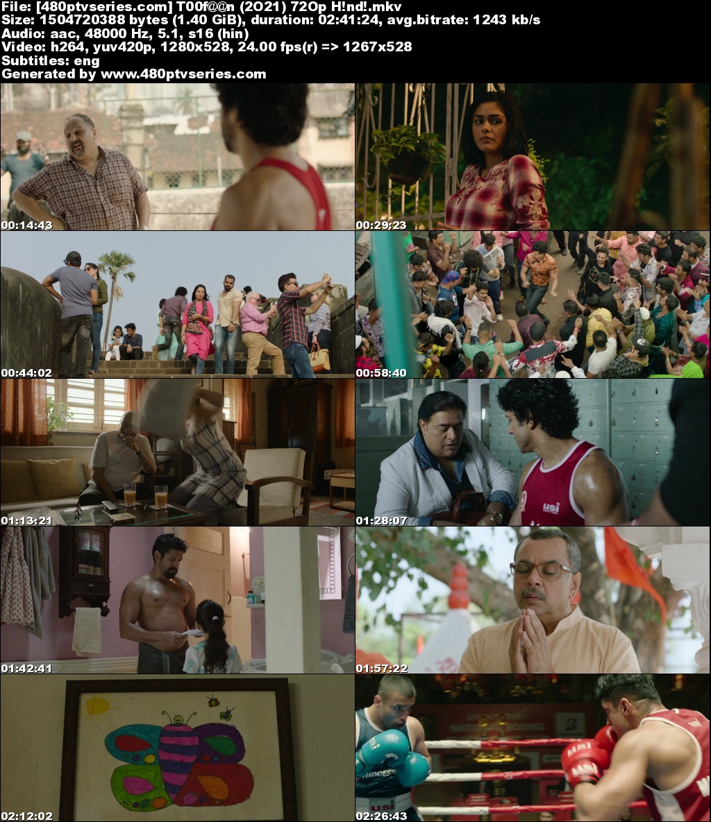 Download Toofaan (2021) Hindi 1.4GB WebRip 720p Free Watch Online Full Movie Download Worldfree4u 9xmovies