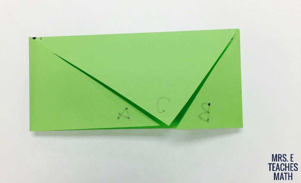 Midsegments in Triangles Paper Folding Activity Mrs. E Teaches Math