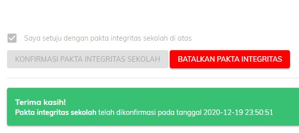 Contoh pakta integritas sekolah sudah berhasil dikonfirmasi