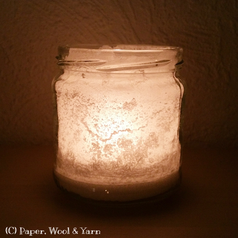 [utas] DIY "Frosted" Salt Mason Jar Candle Holder [Tutorial]