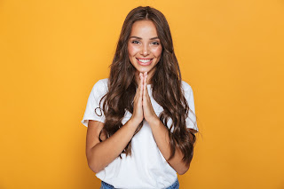 a woman praying