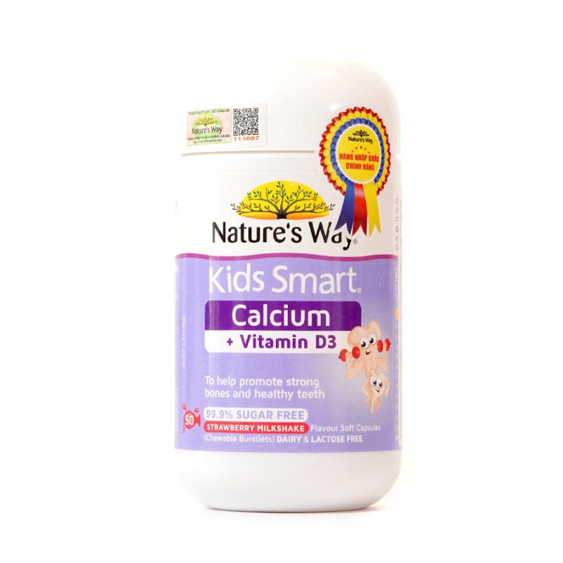 Nature’s Way Kẹo dẻo bổ sung Canxi và Vitamin D3 Kids Smart Calcium + Vitamin D3 50 viên