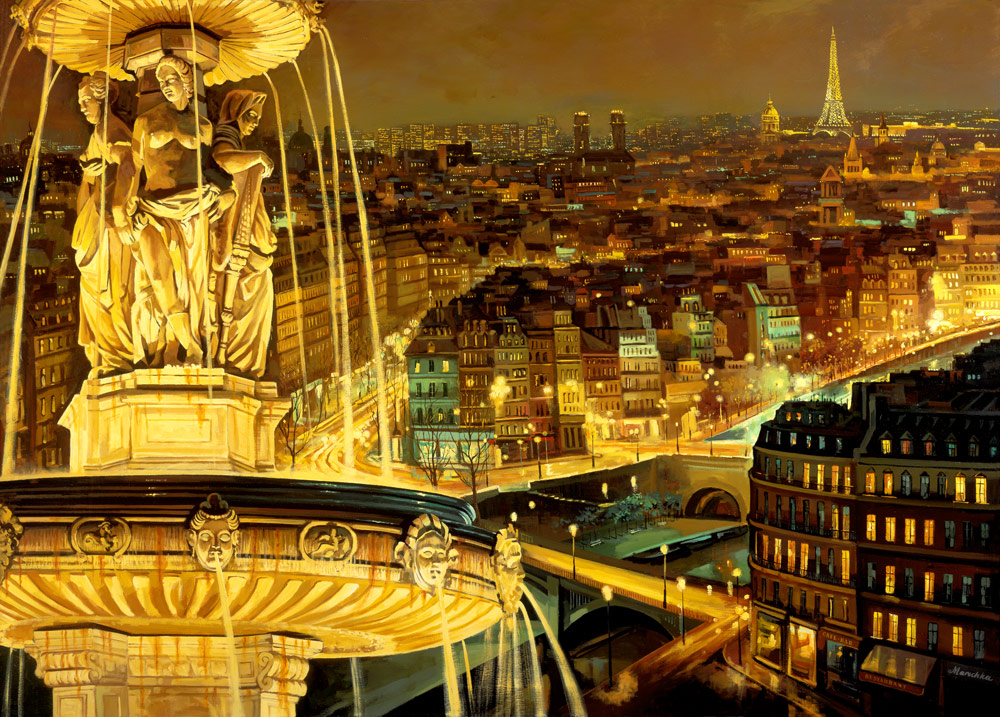 Paris France at Night free  download wallpaper