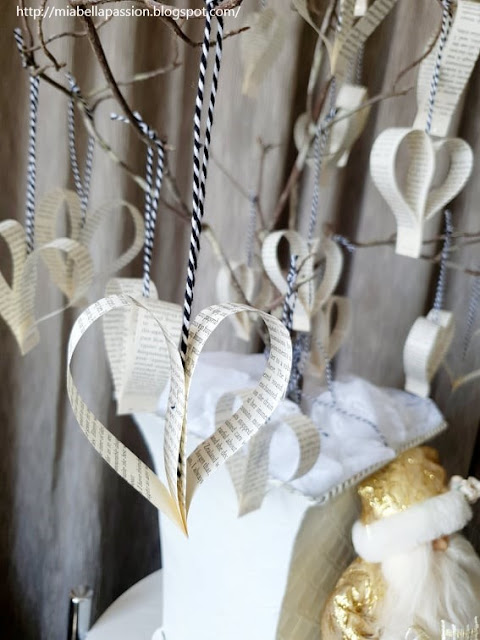 Bookpage Heart Decorations