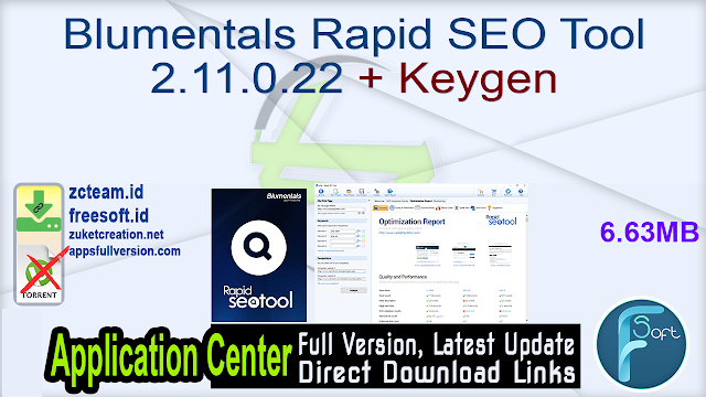 Blumentals Rapid SEO Tool 2.11.0.22 + Keygen_ ZcTeam.id
