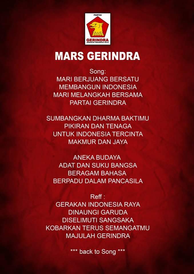 Mars Partai Gerindra Mars Partai Gerindra
