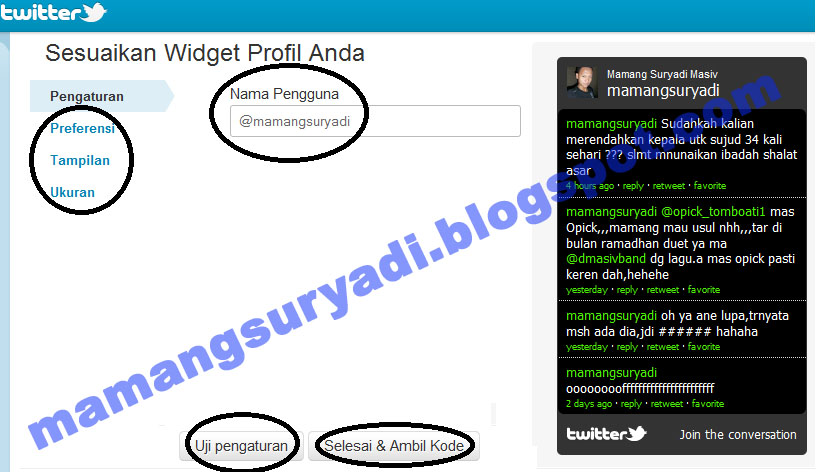 Cara menambahkan widget/gadget Twitter di Blog anda - Blog 