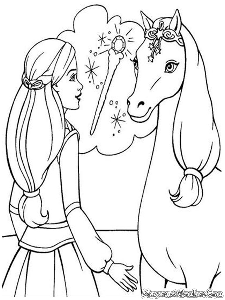 Gambar Barbie And The Magic Of Pegasus Untuk Diwarnai