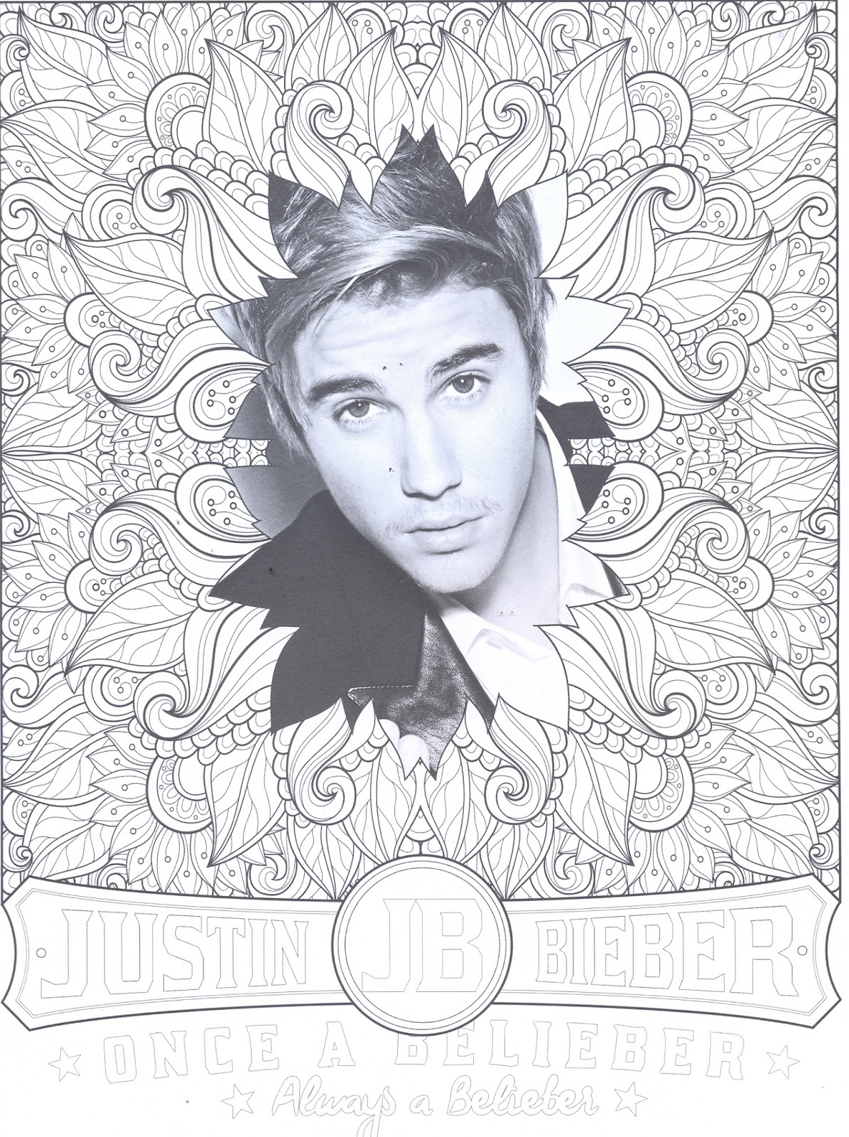 Justin Bieber Pop Star Mandala download - Free Mandala1195 x 1600