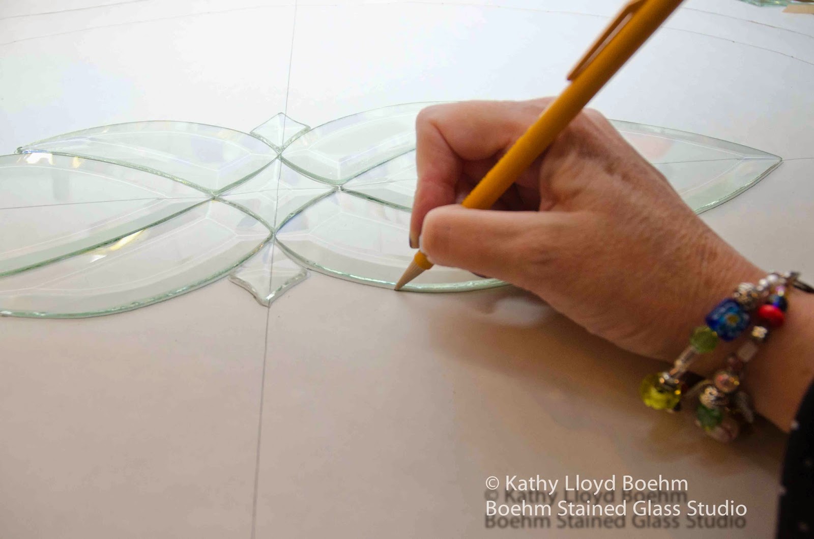 Boehm Stained Glass Blog: Oval Stained Glass Window with Bevels