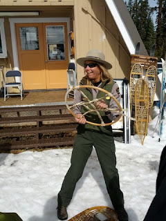 Primitive snowshoe show-and-tell with Ranger Christine