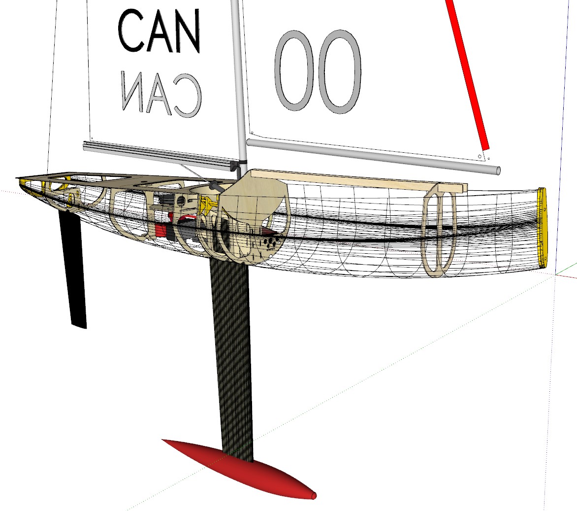 IOM Vickers v8. Vickers v8 IOM RC sailboat.