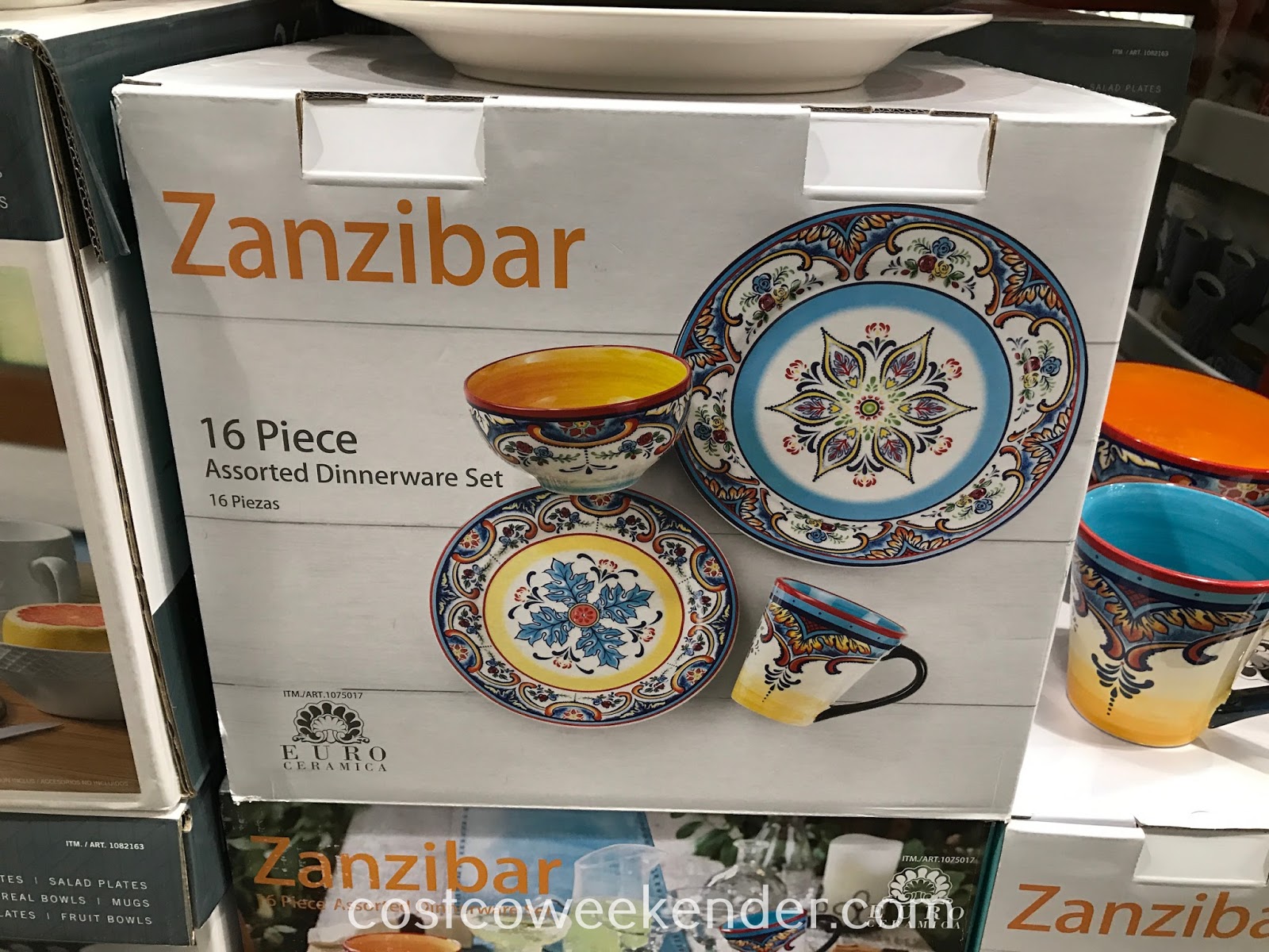 Euro Ceramica Zanzibar 16 Piece Dinnerware Set Costco Weekender