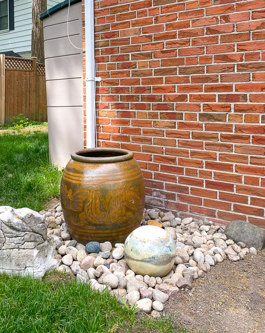 back garden dragon urn, ceramic garden ball