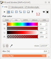 Inkscape Fill and Stroke Tool Fill Tab