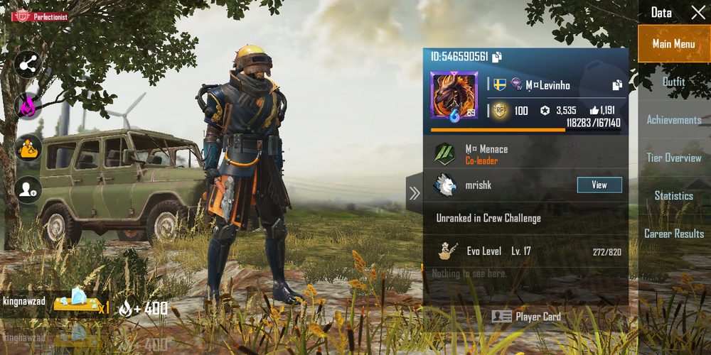 Levihno pubg ID number | PUBG levihno age, name ,K/D, nationality, claw