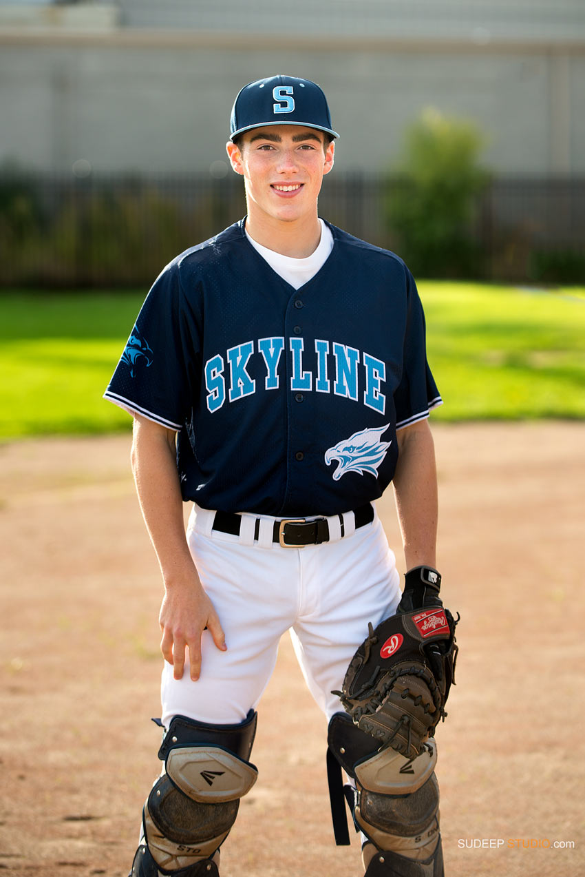 Senior Picture Guy Skyline Baseball - SudeepStudio.com Ann Arbor Senior Pictures Photographer