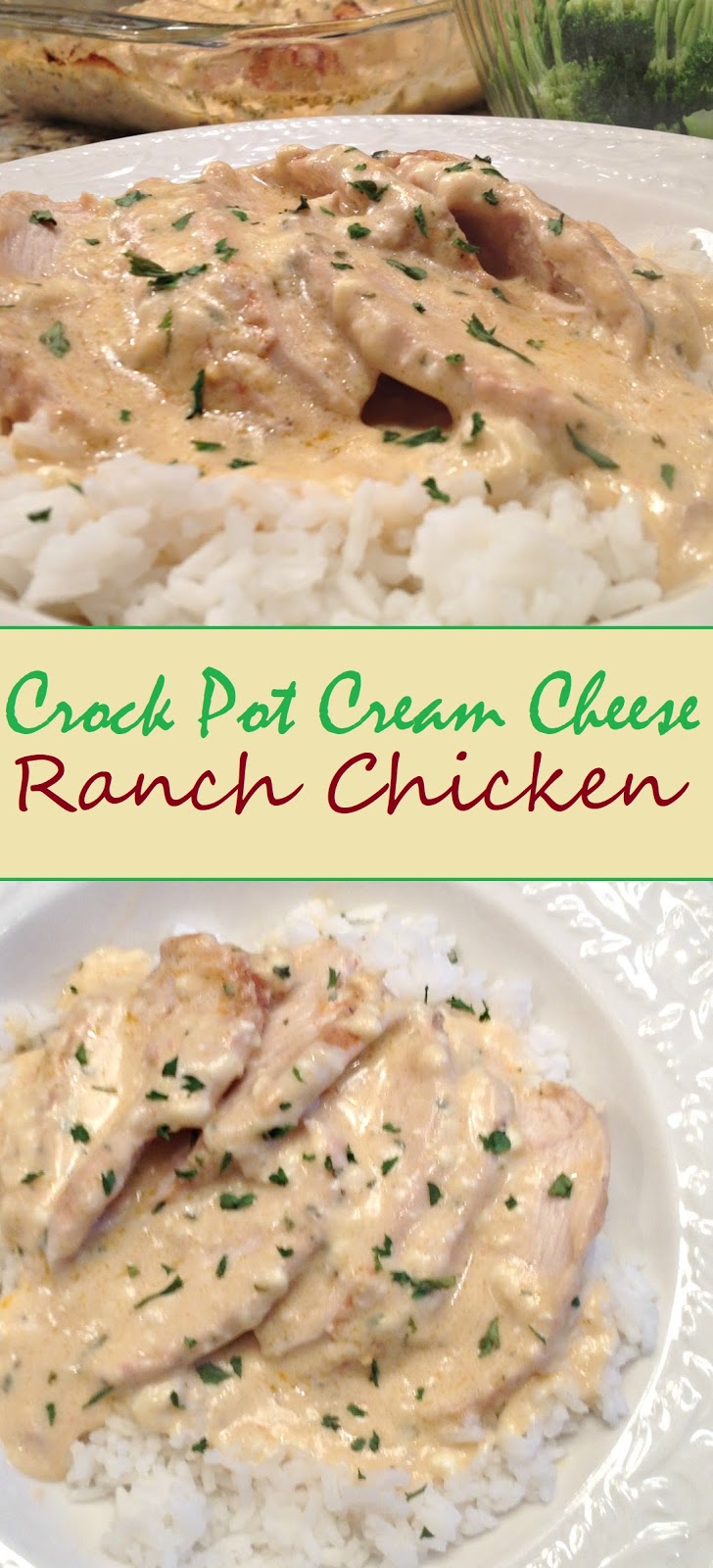 Crock Pot Cream Cheese Ranch Chicken - Healthy