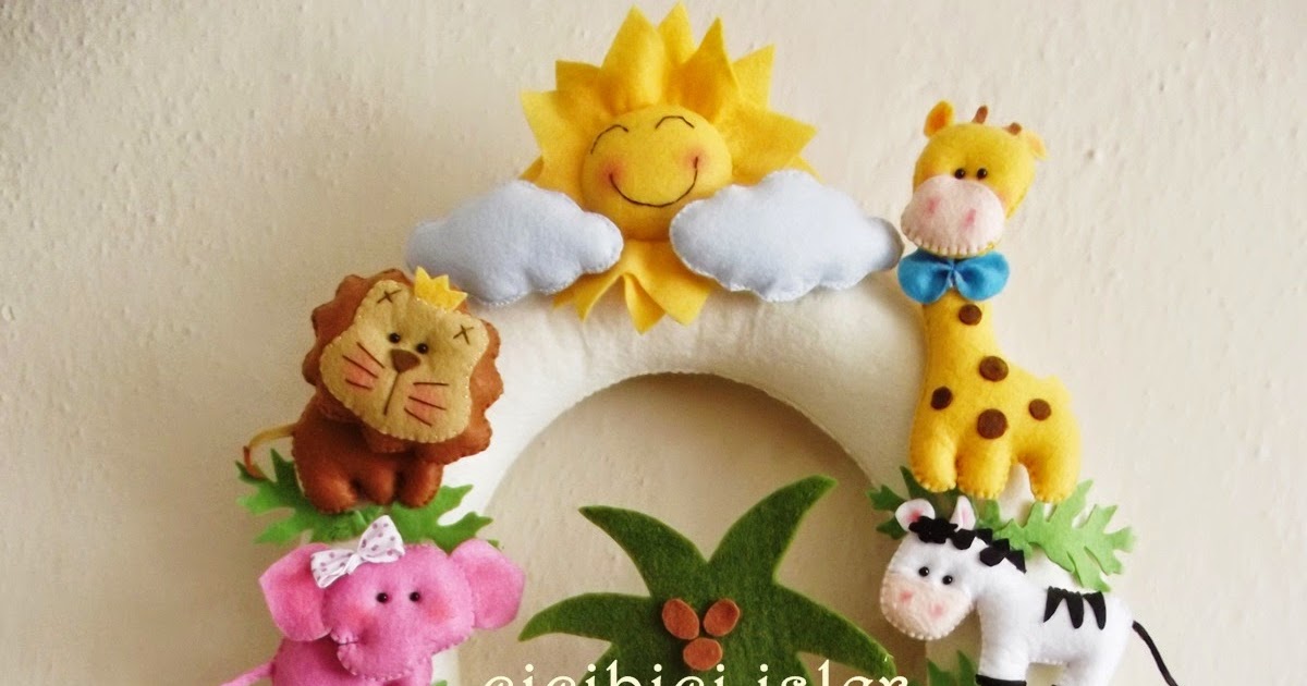 cicibici isler ikiz bebek için Safari Kapı Süsü