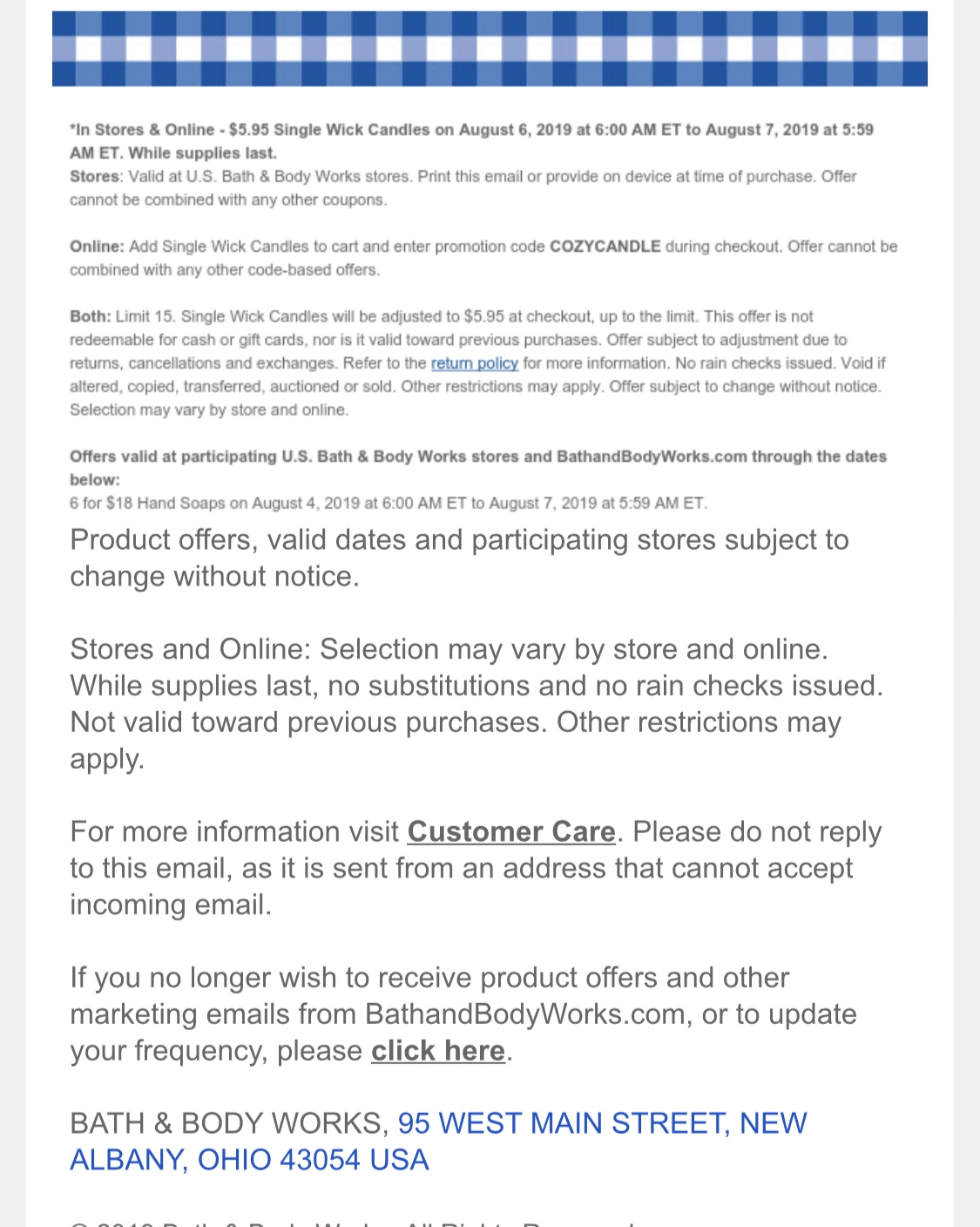 Life Inside the Page: Bath & Body Works | Today’s Email - August 6, 2019