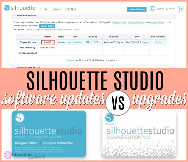 Upgrade to silhouette designer edition software deltafull