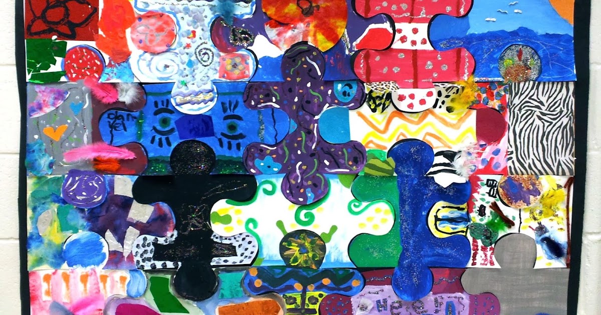 All About Me Collaborative Puzzle Pieces – Art is Basic